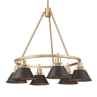 Golden Lighting Orwell 3306-6 6 Light Chandelier 7