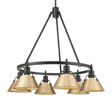Golden Lighting Orwell 3306-6 6 Light Chandelier 8
