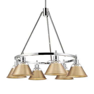 Golden Lighting Orwell 3306-6 6 Light Chandelier 9