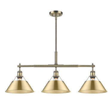 Golden Lighting Orwell 3306-LP 3 Light Linear Pendant