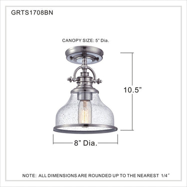 Grant GRTS1708 1 Light Semi-Flush Mount 3