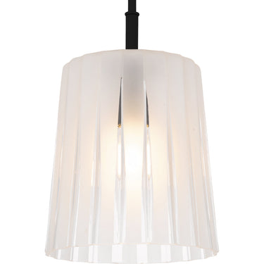 Gray 1 Light Mini Pendant in Matte Black 2