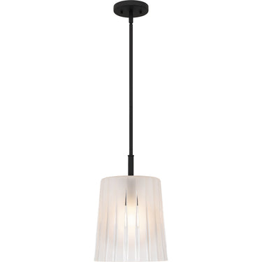 Gray 1 Light Mini Pendant in Matte Black 4