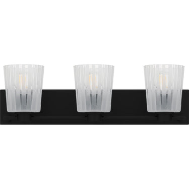 Gray 3 Light Bath Light in Matte Black 3