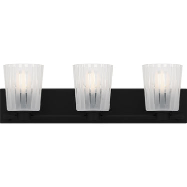 Gray 3 Light Bath Light in Matte Black 1