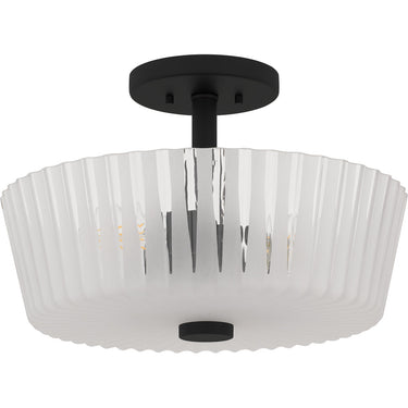 Gray 3 Light Semi-Flush Mount in Matte Black 3