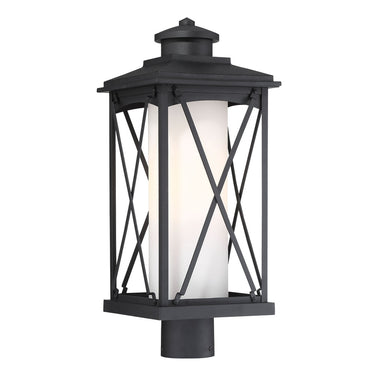 Great Outdoors 72686-66 Lansdale 1 Light Outdoor Post Mount in Coal 1
