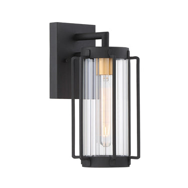 Great Outdoors 72731-66G Avonlea 1 Light Outdoor Wall Light in Coal W/Gold 1