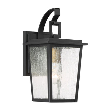 Great Outdoors 72751-66G Cantebury 1L Od Wall Mount Cast Aluminum + Glass in Coal W/Gold 1