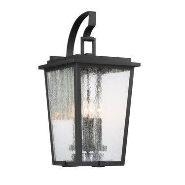 Great Outdoors 72753-66G Cantebury 4L Od Wall Mount Cast Aluminum + Glass in Coal W/Gold 1