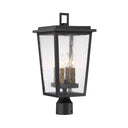 Great Outdoors 72756-66G Cantebury 4 Light Outdoor Post Mount in Coal W/Gold 1