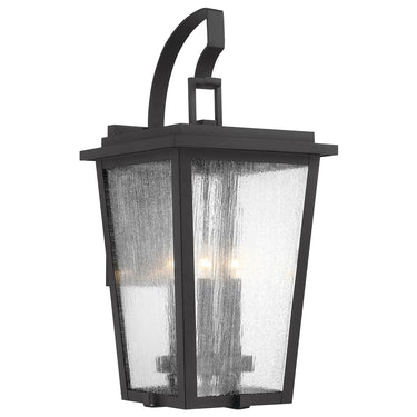 Great Outdoors 72757-66G Cantebury 4 Light Wall Mount in Black W/Gold 1