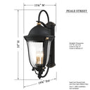 Great Outdoors 73235-738 Peale Street - 5 Light Wall Mount in Sand Coal And Vermeil Gold 6