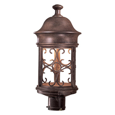 Great Outdoors 8286-A61 Sage Ridge 1 Light Post Mount in Vintage Rust 1