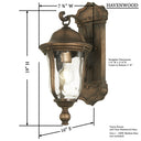 Great Outdoors Havenwood 1 Light Outdoor Wall Mount - 73241-748 3