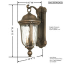 Great Outdoors Havenwood 3 Light Outdoor Wall Mount - 73243-748 3