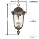 Great Outdoors Havenwood 4 Light Outdoor Chain Hung - 73247-748 3