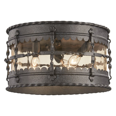 Great Outdoors Mallorca 3 Light Flush Mount - 8889-A39 