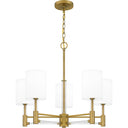 Gretchen 5 Light Chandelier in Aged Brass 1
