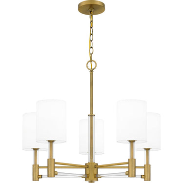 Gretchen 5 Light Chandelier in Aged Brass 1