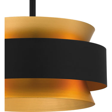 Hagley 3 Light Semi-Flush Mount in Earth Black 2