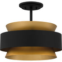 Hagley 3 Light Semi-Flush Mount in Earth Black 3