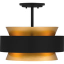 Hagley 3 Light Semi-Flush Mount in Earth Black 4