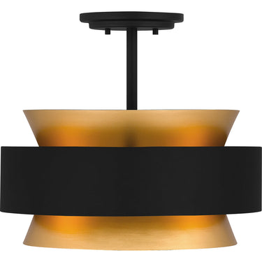 Hagley 3 Light Semi-Flush Mount in Earth Black 4