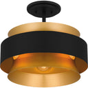 Hagley 3 Light Semi-Flush Mount in Earth Black 5