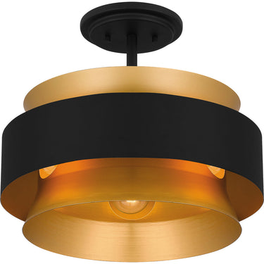 Hagley 3 Light Semi-Flush Mount in Earth Black 5
