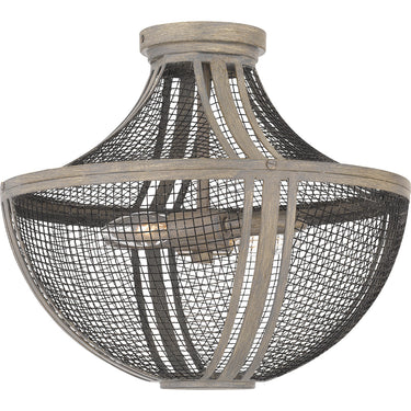 Hallie 2 Light Semi-Flush Mount in Distressed Grey Wood 1