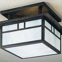 HCM-12 Arroyo Craftsman Huntington Small Semi-Flush Fixture with Empty Overlay - Crescent Harbor