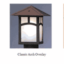 HCM-12 Arroyo Craftsman Huntington Small Semi-Flush Fixture with Double T-Bar Overlay - Crescent Harbor
