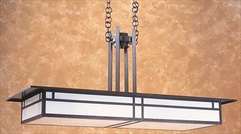 HCM-48 Arroyo Craftsman Huntington 48" Wide Pendant/Island Light with Empty Overlay - Crescent Harbor
