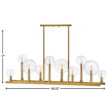 Hinkley Alchemy Medium Ten Light Linear Pendant Alternative Image 4