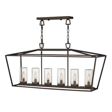 Hinkley Alford Place Alternative Image 12V LED Outdoor Medium Six Light Linear Pendant Alternative Image 3