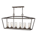 Hinkley Alford Place Outdoor Medium Six Light Linear Chandelier Alternative Image 3