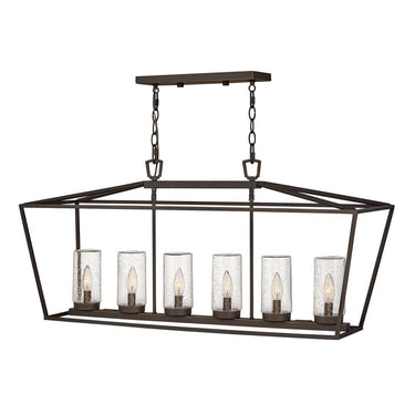 Hinkley Alford Place Outdoor Medium Six Light Linear Chandelier Alternative Image 3