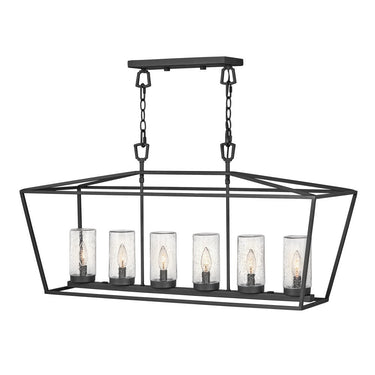 Hinkley Alford Place Outdoor Medium Six Light Linear Chandelier 