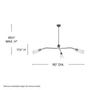 Hinkley Altman Extra Large Low Profile Chandelier - HL48303 Alternative Image 1