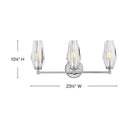 Hinkley Ana Medium Three Light Vanity Wall Sconce in Polished Nickel Finish Alternative Image 1