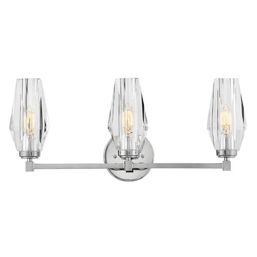 Hinkley Ana Medium Three Light Vanity Wall Sconce in Polished Nickel Finish 