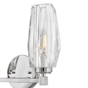 Hinkley Ana Small Two Light Vanity Wall Sconce in Polished Nickel Finish Alternative Image 2