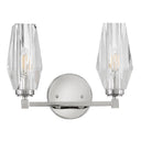 Hinkley Ana Small Two Light Vanity Wall Sconce in Polished Nickel Finish Alternative Image 4