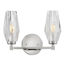 Hinkley Ana Small Two Light Vanity Wall Sconce in Polished Nickel Finish 