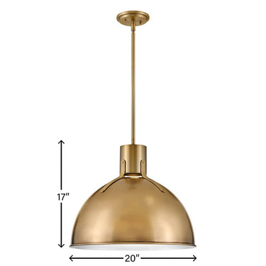 Hinkley Argo Large Pendant in Heritage Brass Finish Alternative Image 1