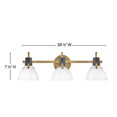Hinkley Argo Medium Three Light Vanity Wall Sconce Alternative Image 1