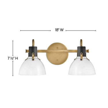 Hinkley Argo Small Two Light Vanity Wall Sconce Alternative Image 1