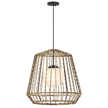 Hinkley Arlen 12V LED Outdoor Large Hanging Pendant - 10394BK-LV 