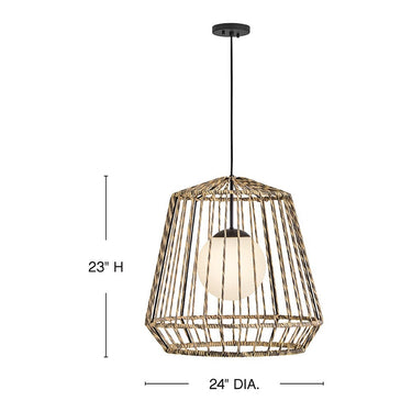 Hinkley Arlen Outdoor Large Hanging Pendant - Alternative Image 10394BK Alternative Image 1